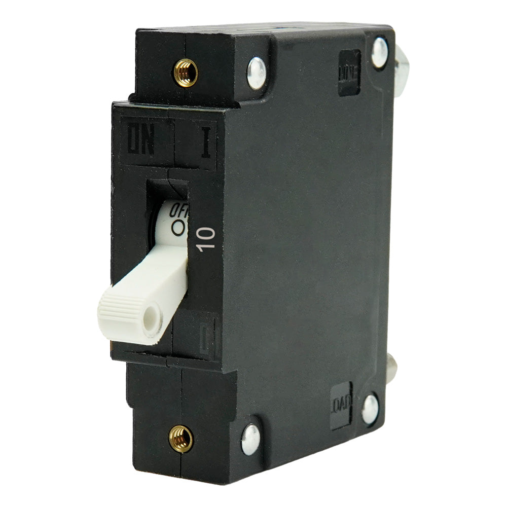 Egis C Series White Toggle Panel Mount Circuit Breaker - Single Pole 10A [3501-010]