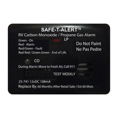 Safe-T-Alert 25 Series Surface Mount Dual Carbon Monoxide/Propane Alarm - 12V Hardwire - Black [25-741-BL]