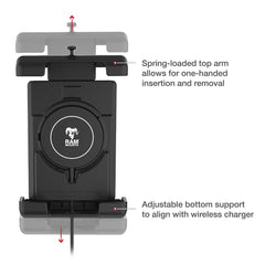 Ram Mount RAM Quick-Grip Pro XL w/Ball  Qi2 15W Wireless Charger [RAM-HOL-PD7B-W2MU]