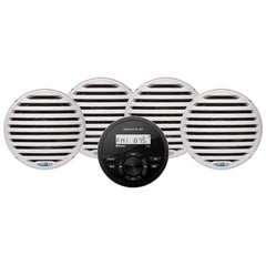 Aquatic AV GS2 Gauge Stereo  2 Pairs of EC651 6.5" White Speakers [CK305]