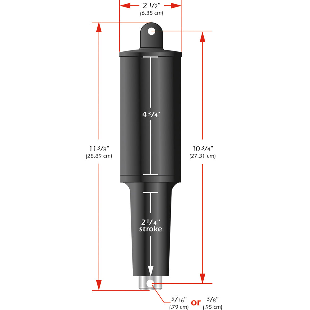 LENCO MARINE 2 1/4" STROKE XD ACTUATOR. - 24 VOLT - 5/16" | 15062-001