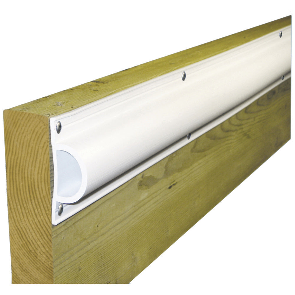 Dock Edge Standard "D" PVC Profile 16ft Roll - White [DE1190F]