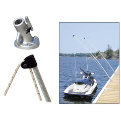 Dock Edge Economy Mooring Whips 2PC 12ft 4000 LBS up to 23 ft [DE3120F]