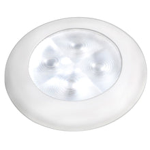 Load image into Gallery viewer, Hella Marine Slim Line LED 'Enhanced Brightness' Round Courtesy Lamp - White LED - White Plastic Bezel - 12V [980500541]
