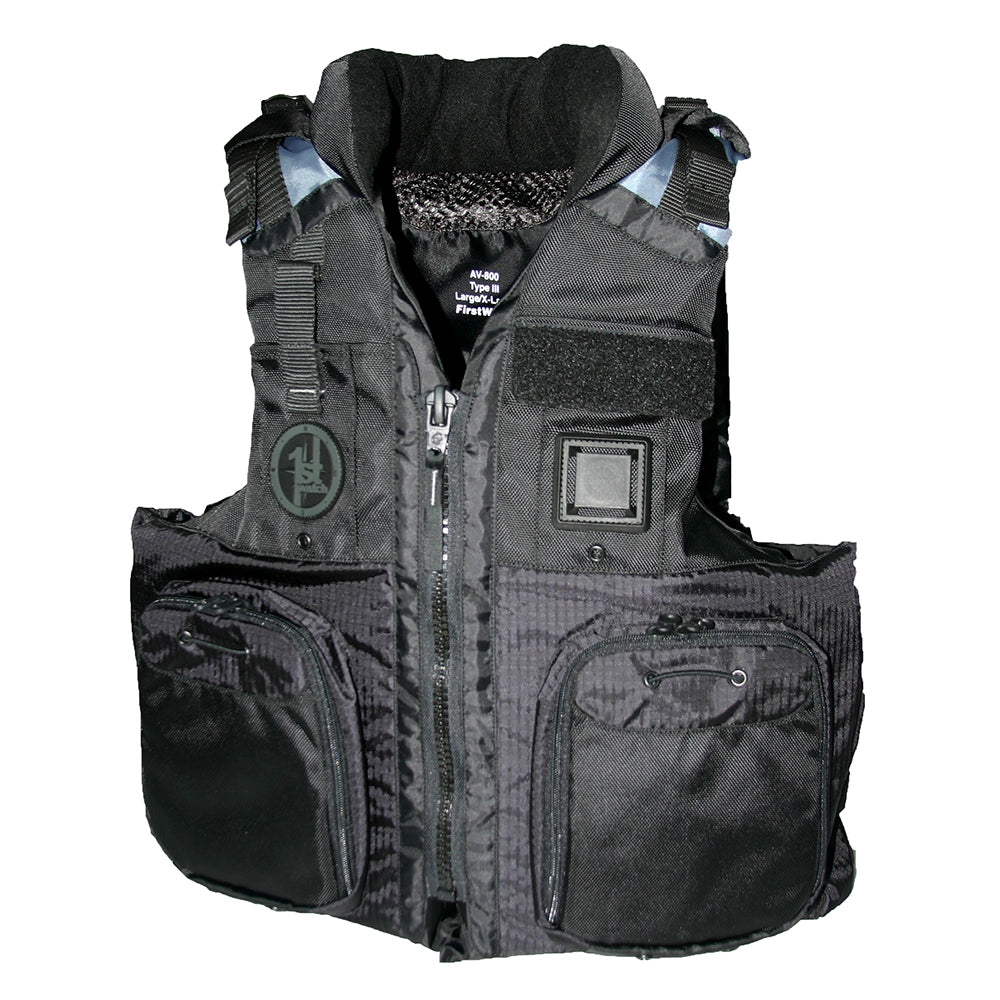 First Watch AV-800 Four Pocket Flotation Vest - Black - Large to XL  [AV-800-BK-L/XL]