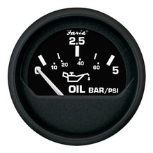 Load image into Gallery viewer, Faria Euro Black 2" Oil Pressure Gauge - Metric (5 Bar) [12805]
