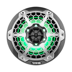 DS18 HYDRO 6.5" 2-Way Marine Speakers w/RGB LED Lights 300W - Black Carbon Fiber [CF-65]