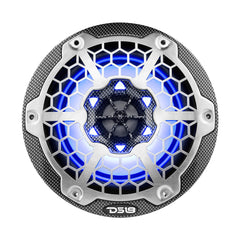 DS18 HYDRO 6.5" 2-Way Marine Speakers w/RGB LED Lights 300W - Black Carbon Fiber [CF-65]