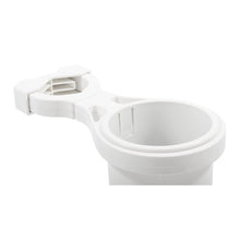 Load image into Gallery viewer, Camco Clamp-On Rail Mounted Cup Holder - Large for Up to 2" Rail - White [53083]
