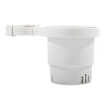 Load image into Gallery viewer, Camco Clamp-On Rail Mounted Cup Holder - Large for Up to 2" Rail - White [53083]
