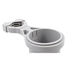 Load image into Gallery viewer, Camco Clamp-On Rail Mounted Cup Holder - Small for Up to 1-1/4" Rail - Grey [53093]
