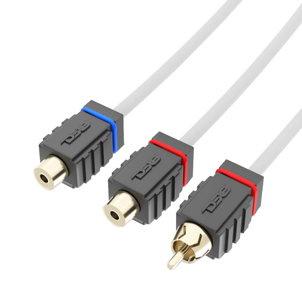 DS18 Marine Tinned OFC RCA Cable - 2 Female to 1 Male  [MOFCR-2F1M]