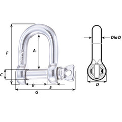 Wichard HR D Shackle - Diameter 25/64" [11205W]