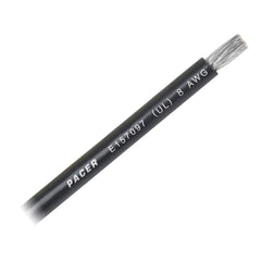 Pacer Black 8 AWG Battery Cable - Sold By The Foot  [WUL8BK-FT]