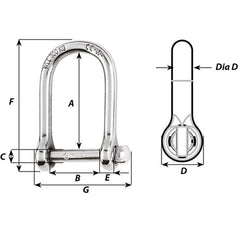 Wichard Self-Locking Large Opening Shackle - 10mm Diameter - 13/32" [1265W]