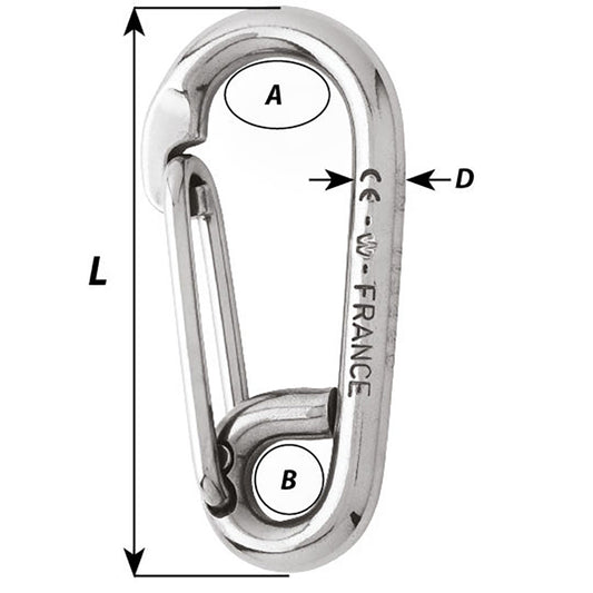 Wichard Symmetric Carbin Hook - 120mm Length - 15/32" [2317W]