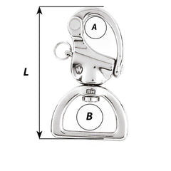 Wichard HR Snap Shackle Webbing Swivel - 100mm Length - 3-15/16" [2376W]