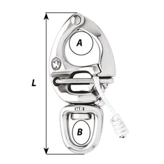 Wichard HR Quick Release Snap Shackle With Swivel Eye -110mm Length- 4-21/64" [2676W]