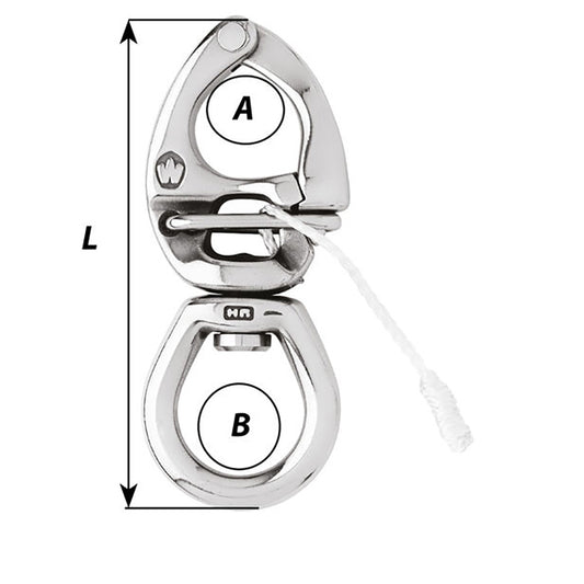 Wichard HR Quick Release Snap Shackle With Large Bail - 80mm Length - 3-5/32" [2773W]