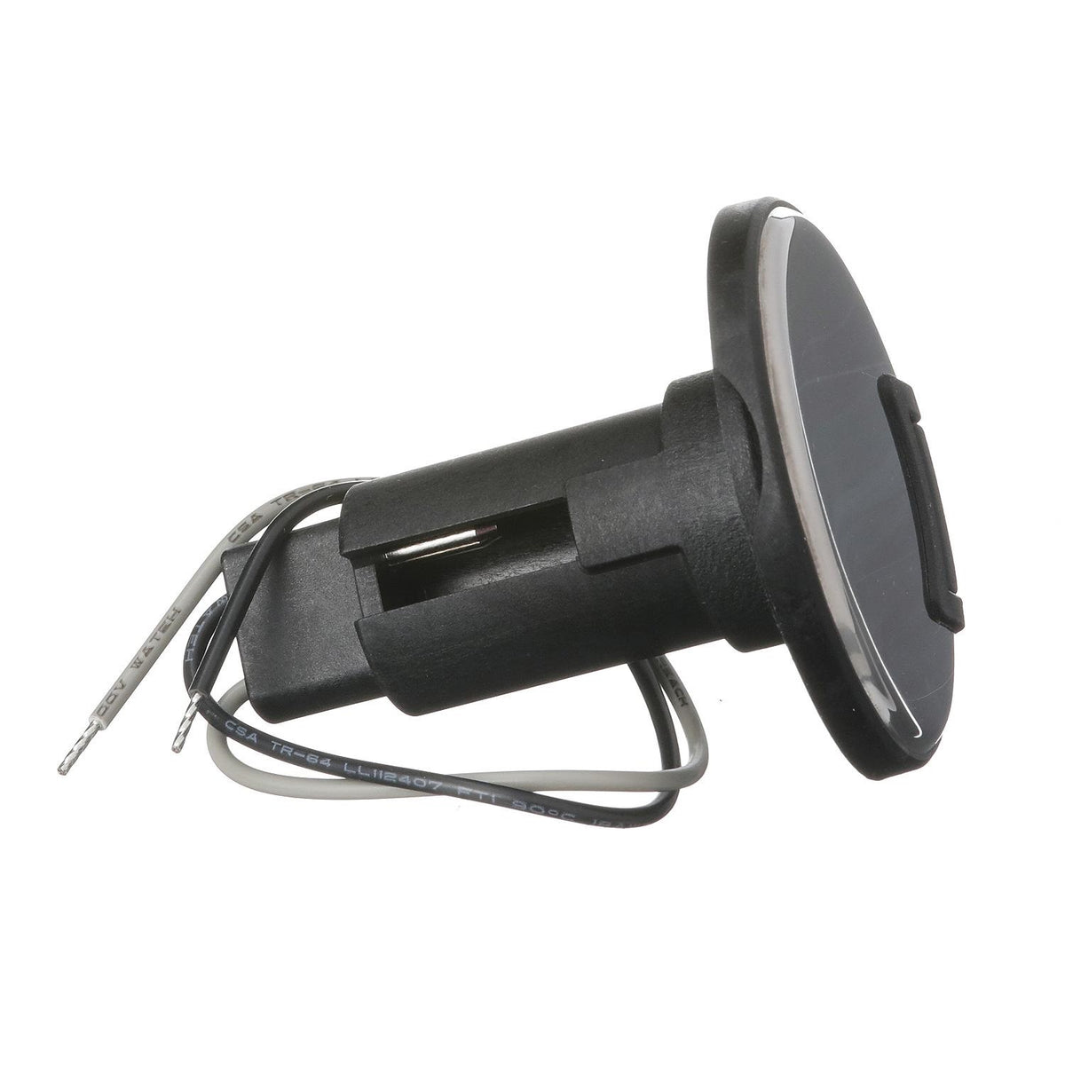 Attwood 910R Series Round Base 2-Pin Over Mold 306 Stainless Steel Black Cover