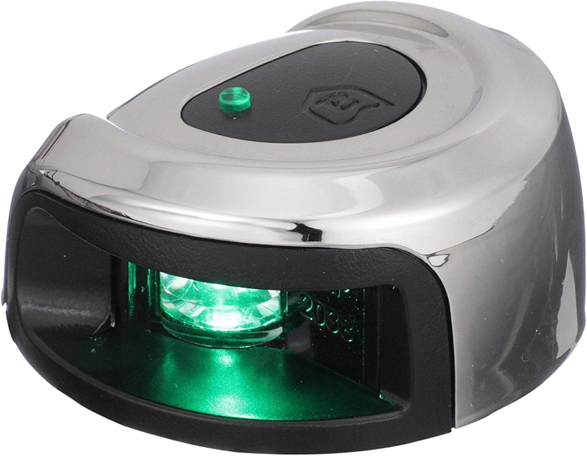 Attwood LightArmor Deck Mount LED Navigation Light 2NM Stainless Steel Green