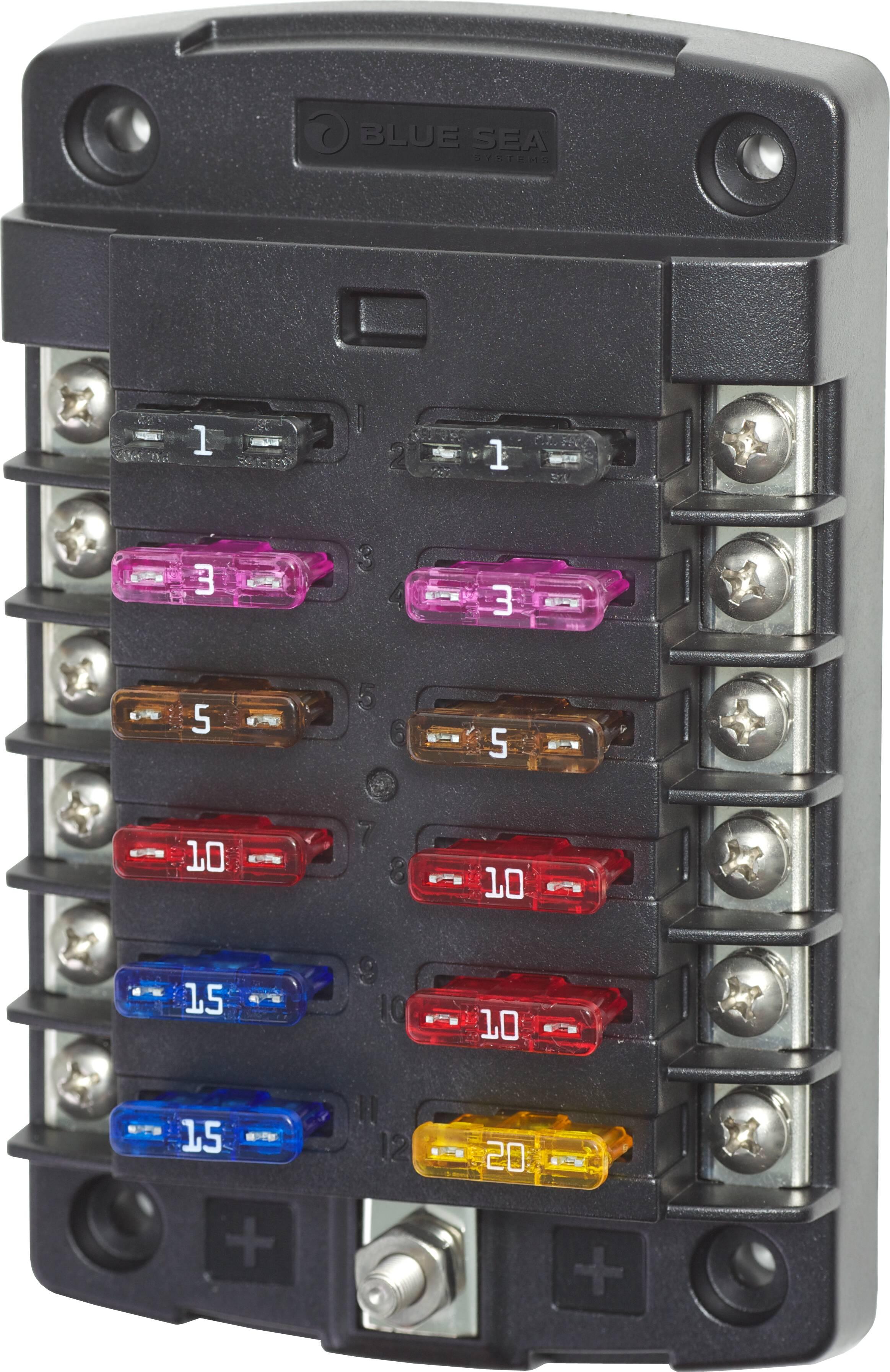 Blue Sea 5034 ST Blade Fuse Block - 12 Circuits
