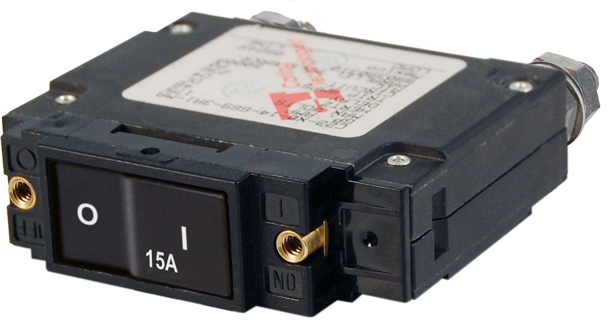 Blue Sea C-Series Flat Rocker Circuit Breaker Single Pole 15A