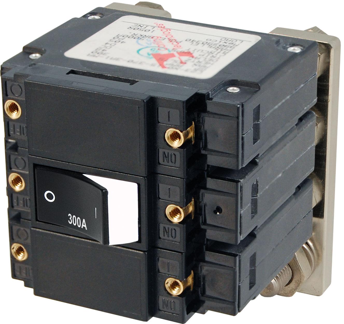 Blue Sea C-Series Flat Rocker Circuit Breaker Triple Pole 300A