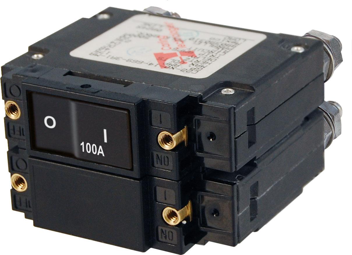 Blue Sea C-Series Flat Rocker Circuit Breaker Triple Pole 50A AC