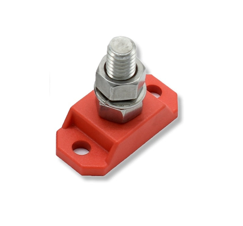 Bluewater Single Battery Post Red 3/8 SS