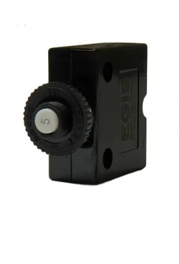 EGIS Push Button Panel Mount Circuit Breaker Spade Terminals 5 Amp Retail Pack