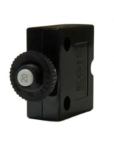 EGIS Push Button Panel Mount Circuit Breaker Spade Terminals 30 Amp Retail Pack