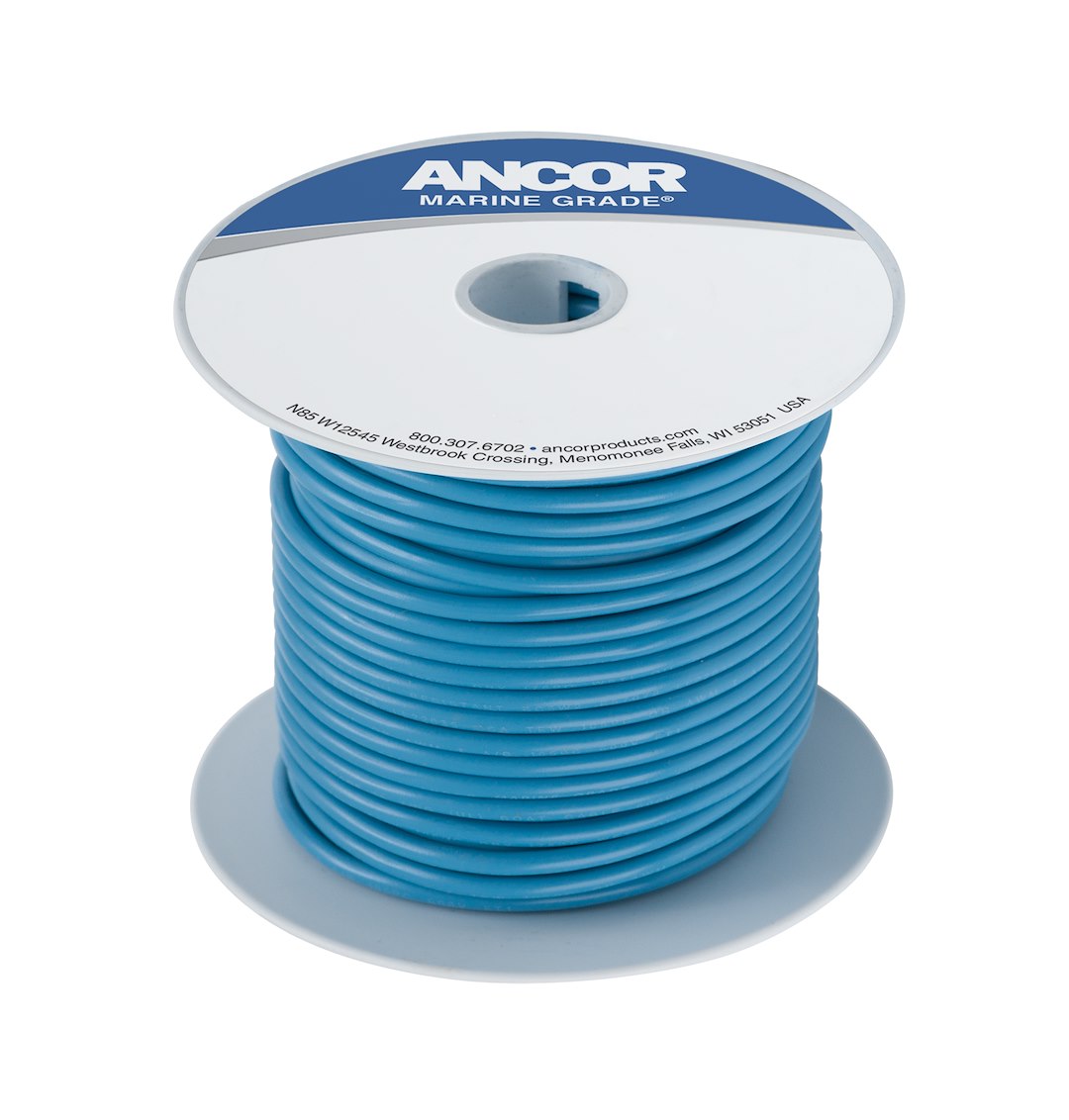 100' #16 LT BLUE TINNED COPPER