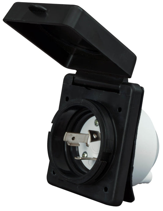 30A INLET  BLACK  CARDED
