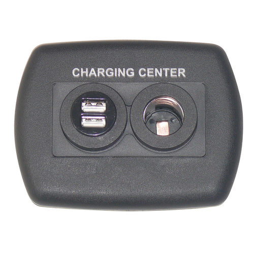 BLACK WALLPLATE METAL USB