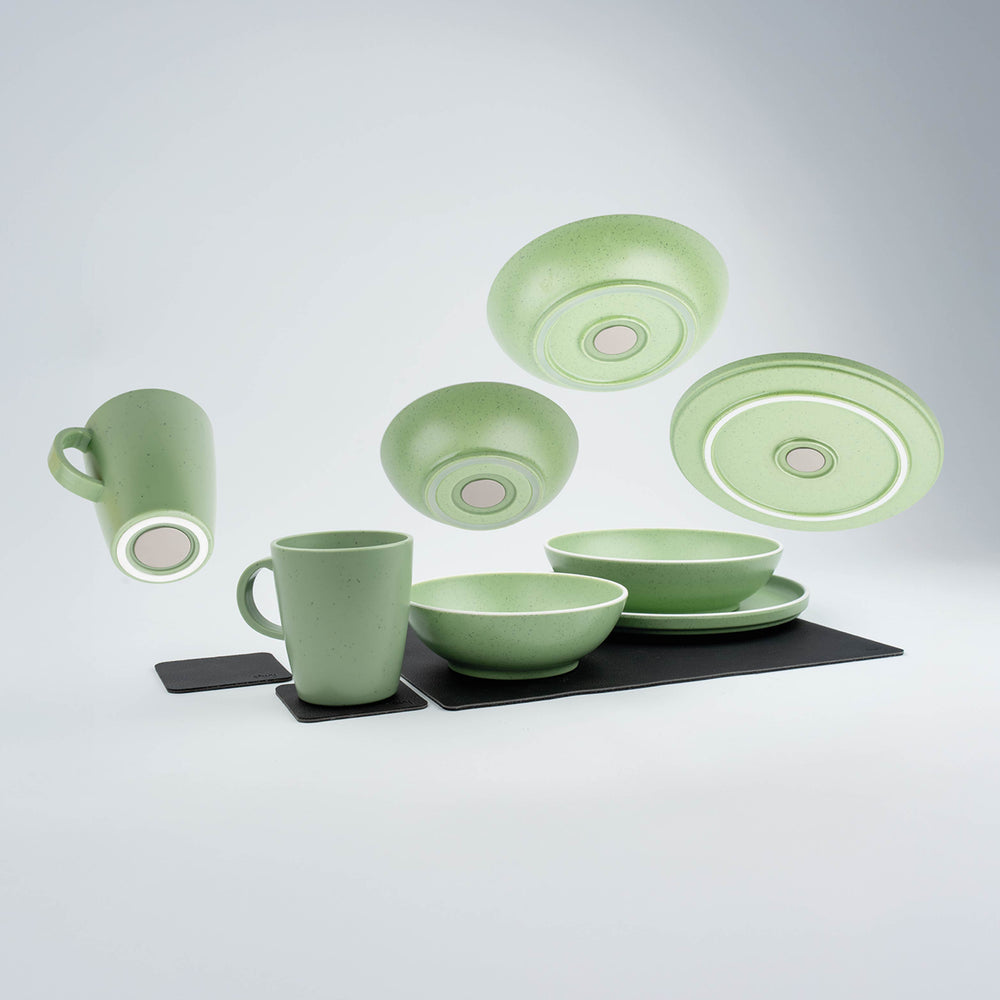 TABLEWARE SET DOLOMIT GREEN + METAL