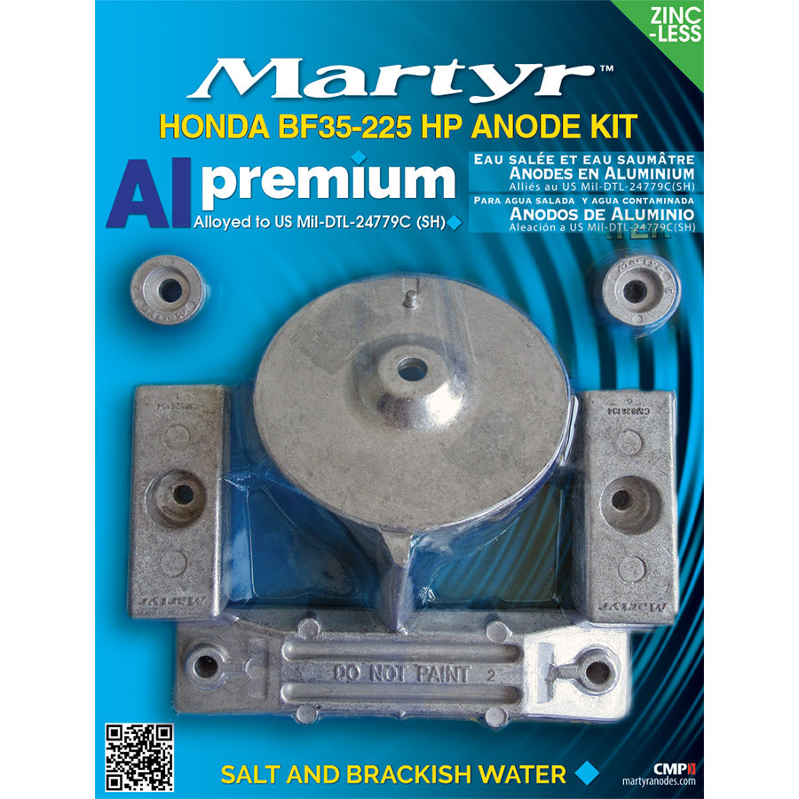 HONDA BF35-225 MOTOR ANODES KIT ALU