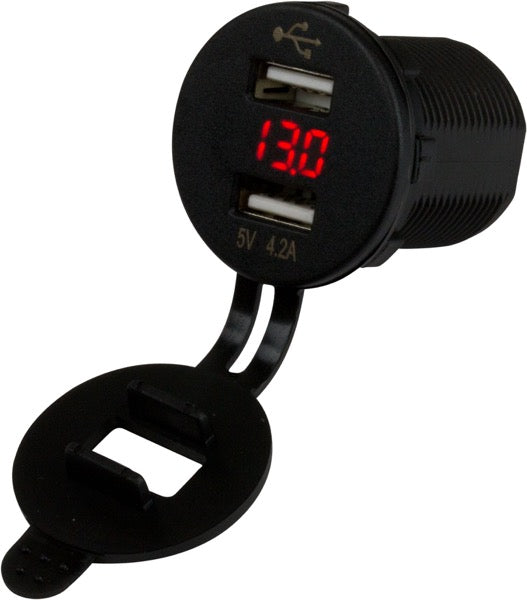 ROUND DUAL USB SOCKET W/HIDDEN