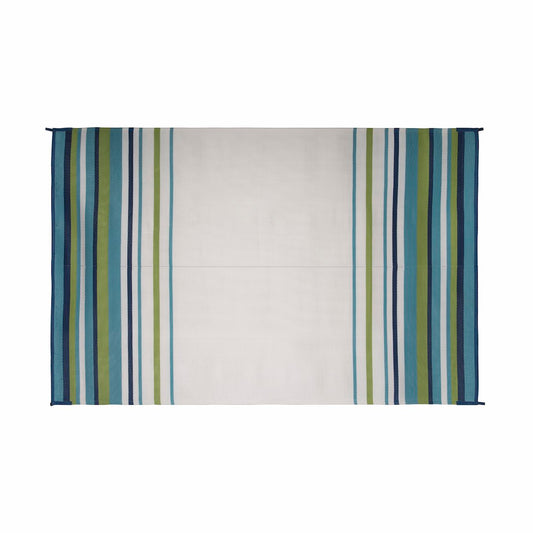MAT STRIPED 8X20 AQUA/NAVY/LIME/WHT