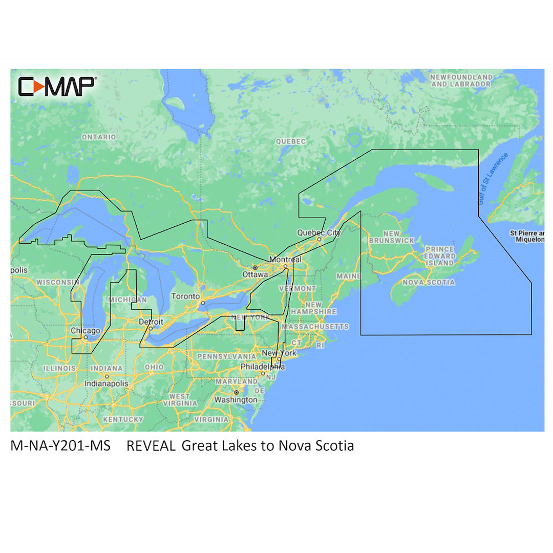 REVEAL CHART GREAT LAKES/NOVA SCOTA
