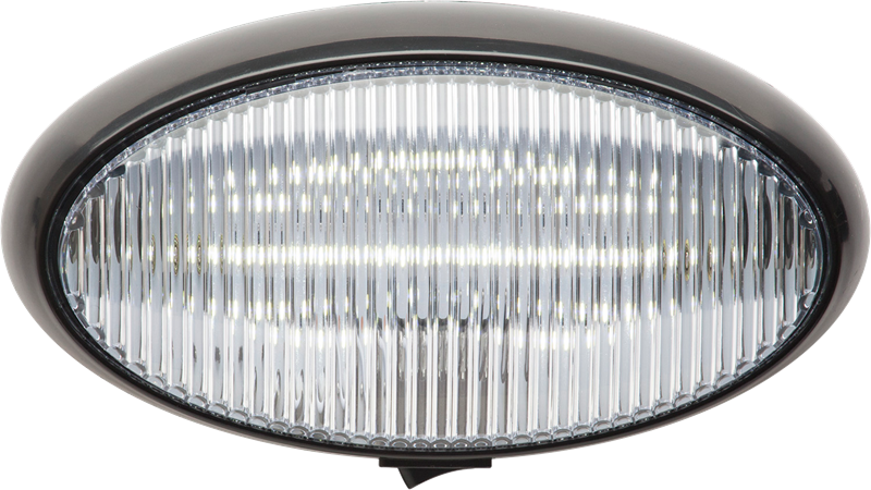 LED PORCH;OVAL;SWITCH; BLK BASE:CLR