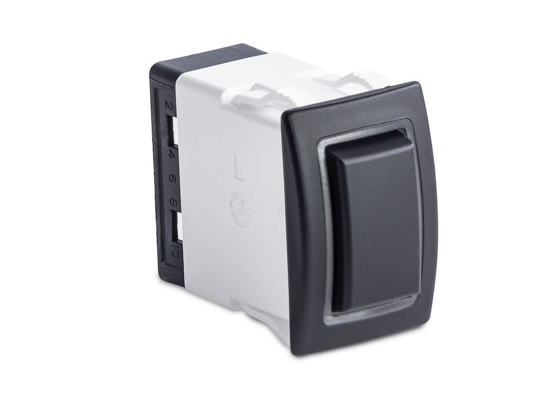 ROCKER SWITCH  HALO DPDT  GREEN HAL