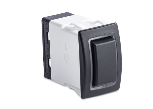 ROCKER SWITCH  HALO DPDT  GREEN HAL