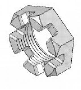 SPINDLE NUT  6 SLOT