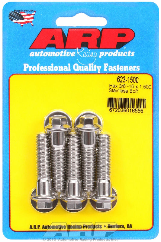 HEX BLT 3/8-16X1.500 PK/5