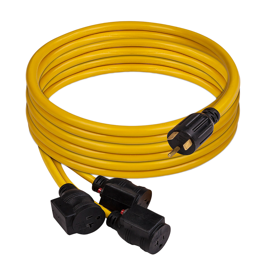 POWER CORD TT-30P TO 3 X 5-20R 25FT