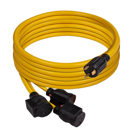 POWER CORD TT-30P TO 3 X 5-20R 25FT