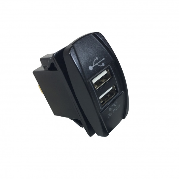 RECTANGLE DUAL USB PORT