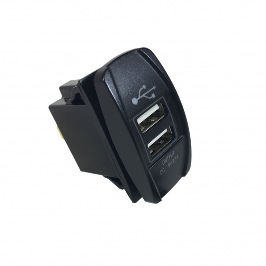 RECTANGLE DUAL USB PORT