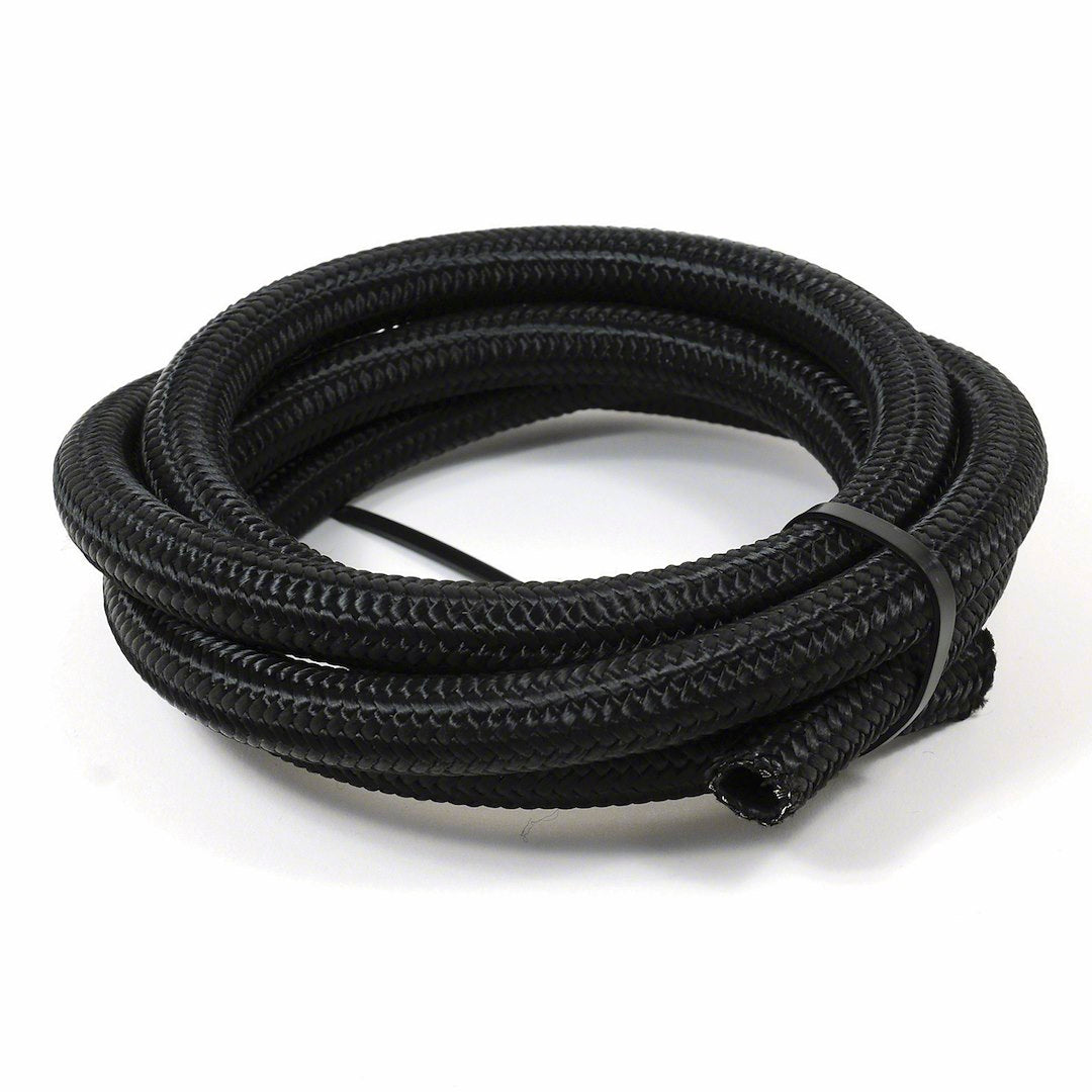 BLK NYLON SS BRD HOSE  -8AN X 6'